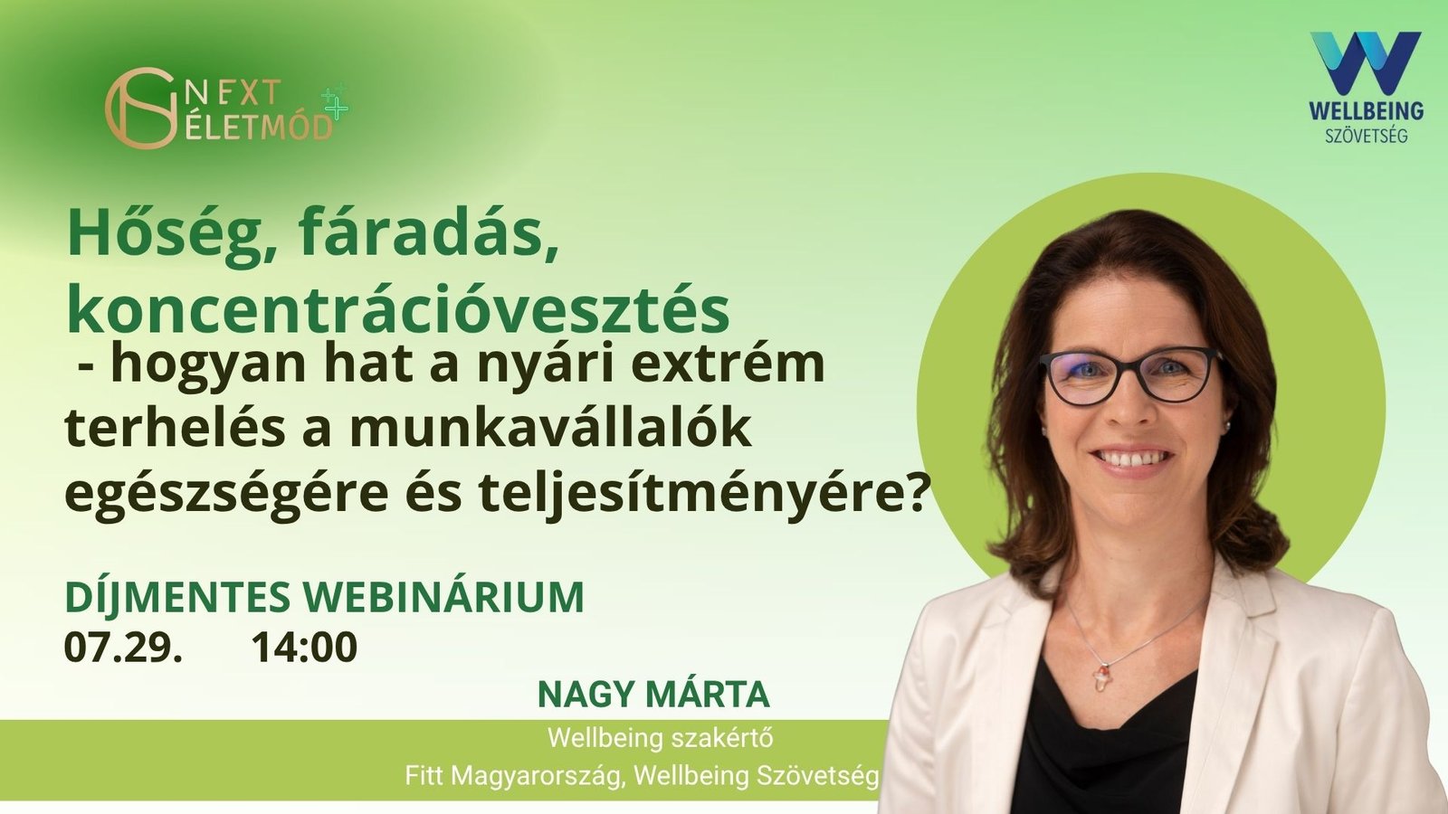 Hőség, fáradás, koncentrációvesztés – hogyan hat a nyári extrém terhelés a munkavállalók egészségére és teljesítményére?- díjmentes webinár